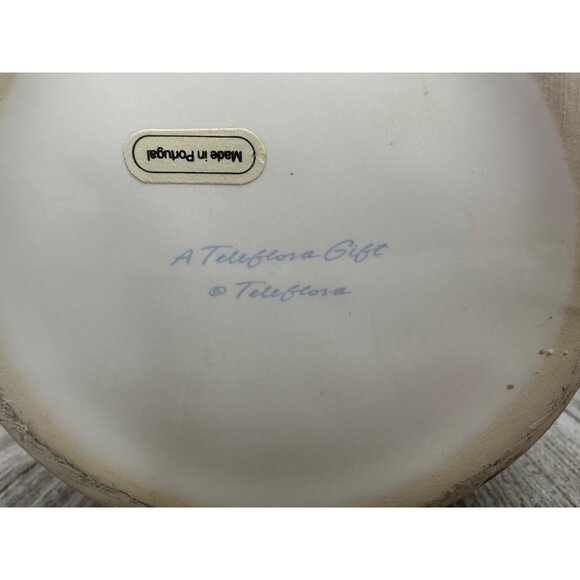 Vtg Teleflora Mushroom Shape Hanging Birdhouse Planter Floral 6.5" Tall Portugal - Picture 9 of 15